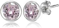 💎 swarovski crystal sterling bezel set earrings for girls' jewelry and earrings logo