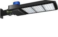 ledmo 300w led parking lot lights: adjustable arm mount, dusk-to-dawn sensor, 36000lm 5000k, ip65 rated - ideal street lighting for commercial areas, courts, stadiums, roadways, and parking lots logo