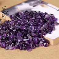 🔮 1 lb amethyst small tumbled chips crushed stone healing reiki crystal chakra stone for home decoration, vase fillers, plants, flower pots & decor by kingyao logo