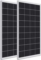 weize 200 вт 12в однокристаллическая солнечная панель: 2-pack высокоэффективных фотоэлектрических модулей для автономных приложений - идеально подходит для дома, кемпинга, лодки, каравана, автодома логотип