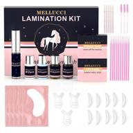 professional results brow lamination and lash lift kit - mellucci diy 2 in 1 for fuller eyebrows, lash curling & lifting lasting 6-8 weeks - salon use lash perm kit included logo