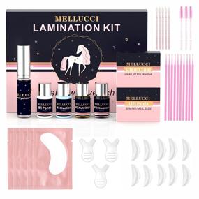 img 4 attached to Professional Results Brow Lamination and Lash Lift Kit - MELLUCCI DIY 2 in 1 for Fuller Eyebrows, Lash Curling & Lifting Lasting 6-8 Weeks - Salon Use Lash Perm Kit Included