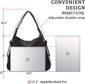 img 3 attached to Сумки-хобо и ручные сумки для женщин: стильная стеганая кожаная плечевая сумка - большая сумка через плечо
