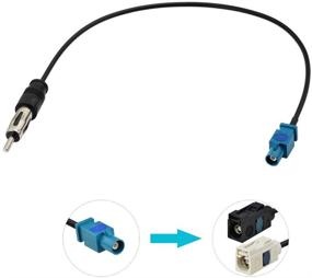 img 3 attached to 🚗 Адаптер антенны автомобиля Bingfu: Fakra Z мужской разъем на DIN штекерный кабель для автомобильного стерео FM AM радио - длина 30см / 1фт