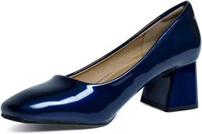 img 4 attached to 👠 Женские туфли на толстом квадратном каблуке - Обувь мировых женщин