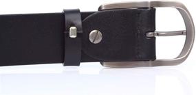 img 2 attached to 👔 Premium Full Grain Leather Belt with Quality Buckle - 2BLACK