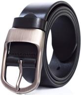 👔 premium full grain leather belt with quality buckle - 2black logo