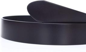 img 1 attached to 👔 Premium Full Grain Leather Belt with Quality Buckle - 2BLACK