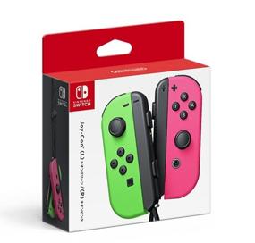 img 1 attached to 🎮 Enhance Your Gaming Experience with Nintendo Switch Joy-Con (L/R) in Vibrant Neon Green/Neon Pink Splatoon 2 Edition - Imported from Japan