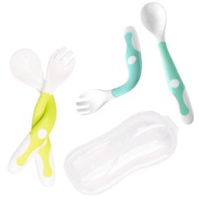 img 4 attached to 🍴 Qshare Bendable Utensils for Toddlers: Effective Training Tools for Kids' Home Store