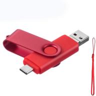 eastbull 64gb фото-флешка: 3-в-1 usb фото-хранитель памяти для android/type-c/смартфона/mac/пк/ноутбука (красный) логотип