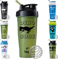 🦖 blender bottle x forza sports classic 28 oz. shaker - dino sore - green: powerful mixing and stylish design! logo