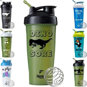 img 4 attached to 🦖 Blender Bottle x Forza Sports Classic 28 oz. Shaker - Dino Sore - Green: Powerful Mixing and Stylish Design!