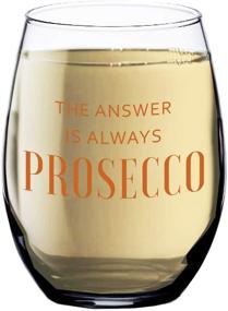 img 3 attached to Prosecco Wine Glass - Funny Wine Glasses for Women - Best Friend, Mom, Sister, or Girlfriend Gifts - 15 oz Stemless - Fun and Cute Birthday Presents - Her Rose Sparkling Champagne