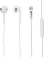 🎧 apple mfi certified amazon basics earphones with lightning connector - white logo