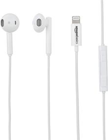 img 4 attached to 🎧 Apple MFi Certified Amazon Basics Earphones with Lightning Connector - White