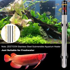 img 3 attached to ZEETOON 500W Aquarium Heater + Thermometer, Plants - Stainless Steel Submersible Heater for 40-130 Gallon Fish Tank