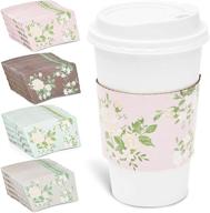 floral coffee sleeves colors 100 pack logo