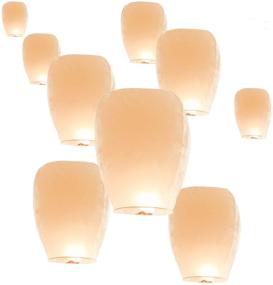 img 4 attached to 🏮 Pack of 30 Chinese Paper Lanterns, Eco-Friendly Sky Lanterns for Holidays & Celebrations, Birthdays, Weddings - 100% Biodegradable, White Color