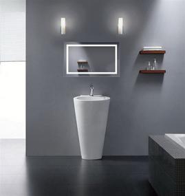 img 1 attached to 🪞 Enhance Your Bathroom with the Krugg LED Bathroom Mirror: 20"x32" Lighted Vanity Mirror with Dimmer and Defogger for Wall Mount Installation