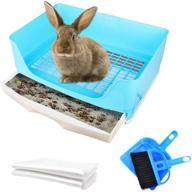 🐰 super-sized rabbit litter box: spacious pet potty corner toilet for adult bunny, guinea pig, chinchilla, ferret logo