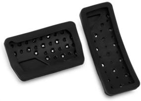 img 2 attached to 🚗 Non-Slip Performance Foot Pedal Pads by Jessica Alba - Auto Aluminum Pedal Covers for Jeep Grand Cherokee and Dodge Durango (2011-2018)