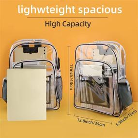 img 3 attached to 🎒 Waterproof Transparent Backpacks with Adjustable Straps: Ultimate Bookbag Solution