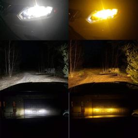 img 2 attached to 🔆 Enhanced Alla Lighting H8 H11 LED Switchback Fog Lights/DRL Bulbs - Xenon White & Amber Yellow (6000K/3000K) Dual Color Conversion Upgrade, H16, Xtreme Brightness 5200 Lumens Replacement