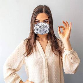 img 1 attached to Breathable Printed Cotton Cloth Mask Pack of 5 - Reusable Face Mask