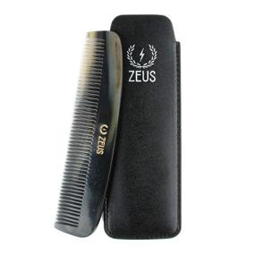 img 4 attached to 🔥 Ultimate Grooming: ZEUS Wide Tooth Natural Horn Beard Comb with Leather Case – Saw-Cut, Anti-Static, Tames and Smoothly Glides for Long or Thick Beards