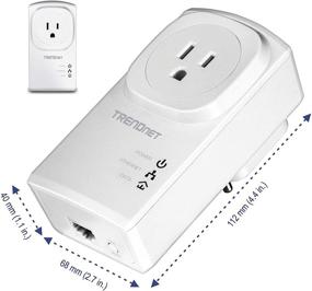 img 1 attached to 🔌 TRENDnet Powerline 500 AV Nano Adapter Kit with Built-In Outlet and Power Outlet Pass-Through (2 x TPL-407E Adapters Included) - Plug & Play, Ideal for Smart TVs and Gaming - White (TPL-407E2K)