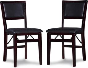 img 4 attached to 🪑 Comfort and Convenience: Linon Keira Pad Folding Chair, Set of 2