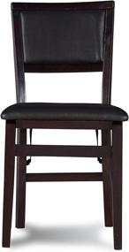 img 1 attached to 🪑 Comfort and Convenience: Linon Keira Pad Folding Chair, Set of 2