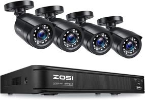 img 4 attached to 📷 ZOSI H.265+1080p Home Security Camera System, 8 Channel 5MP-Lite CCTV DVR with 4 x 1920TVL Weatherproof Surveillance Bullet Camera Outdoor/Indoor, 80ft Night Vision, Remote Access, Motion Alerts