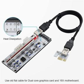 img 2 attached to 🔌 Поднимающая плата BEYIMEI с USB 3.0 удлинителем - эффективный адаптер PCI-E для майнинга криптовалют, биткоина и эфира (VER010-X, 1 упаковка)