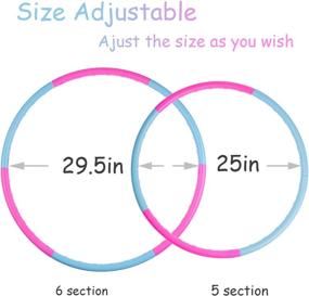 img 1 attached to 🎪 Premium Detachable & Size Adjustable Kids Hoola Hoop - Weighted Colorful Hula Rings for Fitness, Gymnastics & Fun- Best Toy Gifts for Boys and Girls