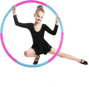 img 4 attached to 🎪 Premium Detachable & Size Adjustable Kids Hoola Hoop - Weighted Colorful Hula Rings for Fitness, Gymnastics & Fun- Best Toy Gifts for Boys and Girls