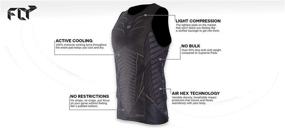 img 3 attached to 🔥 Bunkerkings Fly Compression Sleeveless Top/Chest Protector - Black: Lightweight & Effective