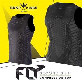 img 2 attached to 🔥 Bunkerkings Fly Compression Sleeveless Top/Chest Protector - Black: Lightweight & Effective