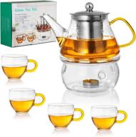 🍵 stainless steel glass teapot set: microwave safe and convenient logo