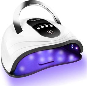 img 4 attached to ROOHUA 120W Gel Nail Lamp LED UV Nail Dryer with 4 Time Settings for Faster Gel Polish Curing on Hands and Feet - Portable Nail Curing Machine for Home and Salon Use, Auto Sensor Lamp Compatible with All Gel Polishes