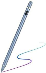 img 1 attached to Превосходный стилус-карандаш для сенсорных экранов Apple - активный стилус-ручка с тонким кончиком 1,5 мм и высокой чувствительностью - iPad, планшеты на Android и многое другое (синий)