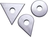 🔪 high-performance replacement blades for spealloy carbide paint scrapers - round, triangular, and drop shaped. compatible with bahco 625 hand-held scrapers. perfect for effortlessly removing paint, glue, varnish, and rust. set of 3 blades. logo