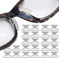 😎 anti-slip silicone eyeglass nose pads | transparent adhesive nosepads for eyeglasses & sunglasses | 12 pairs - 2.8mm logo