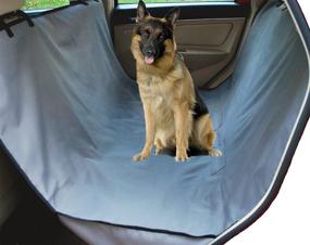 img 3 attached to 🐶 Premium NAC&amp;ZAC Hammock Pet Seat Cover: Compact Car Size, Seat Anchors, Nonslip, Extra Side Flaps, Waterproof &amp; Machine Washable