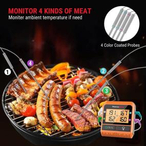 img 2 attached to 🔥 ThermoPro Wireless Meat Thermometer - 1000FT Range Remote Grill Thermometer with 4 Probes - BBQ Thermometer for Grilling, Smoking, Oven Cooking Beef, Turkey