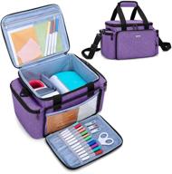 👜 curmio carrying case for cricut joy & easy press mini - purple tote bag with divider - ideal storage for machine & craft tools logo