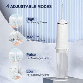 img 2 attached to 💦 Portable Cordless Water Flosser for Teeth – CRAZYMONKEY Oral Irrigator: Rechargeable, 4 Modes, 5 Jet Tips, IPX7 Waterproof – Home & Travel