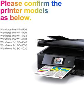 img 2 attached to Uniwork Remanufactured Ink Cartridge Set for Epson 802XL T802XL - Workforce Pro WF-4740 WF-4730 WF-4720 WF-4734 EC-4020 EC-4030 Printer Tray (1 Black, 1 Cyan, 1 Magenta, 1 Yellow)