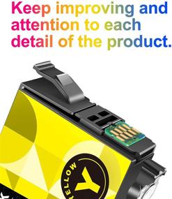 img 3 attached to Uniwork Remanufactured Ink Cartridge Set for Epson 802XL T802XL - Workforce Pro WF-4740 WF-4730 WF-4720 WF-4734 EC-4020 EC-4030 Printer Tray (1 Black, 1 Cyan, 1 Magenta, 1 Yellow)